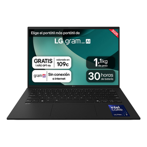 LG Gram 14Z90T-G.AD8BB ordenador portatil Intel Core Ultra 7 255H Portátil 35,6 cm (14") WUXGA 32 GB LPDDR5x-SDRAM 2 TB SSD Wi-F