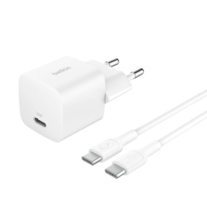 BELKIN 25W USBC PD WALL CHARGER amp 1M PVC C-C WHT