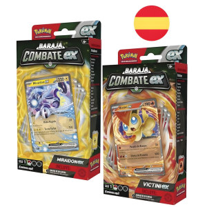 Baraja cartas Battle Deck Pokemon Victini ex Miraidon ex espaI±ol para Merchandising en GAME.es