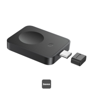 Baseus P10264106123-00 cargador de dispositivo móvil Reloj inteligente Negro USB Cargador inalámbrico Carga rápida Interior