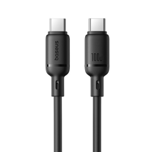 Baseus Silky Şarj Kablo TYPE-C-C 1m-Syh cable USB USB C Negro