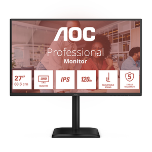 AOC E4 Q27E4U pantalla para PC 68,6 cm (27") 2560 x 1440 Pixeles Quad HD LED Negro