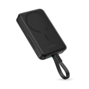OS-BASEUS ENERFILL FM11 MAGNETIC POWER BANK WITH BUILT-IN USB CABLE 10000MAH 30W COSMIC BLACK