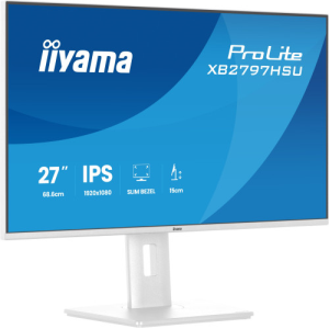 iiyama ProLite XB2797HSU-W1 pantalla para PC 68,6 cm (27") 1920 x 1080 Pixeles Full HD LED Blanco