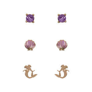 Set 3 Pares de pendientes La Sirenita Disney