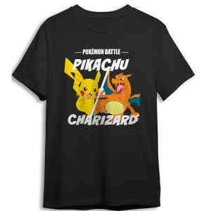 Camiseta Pikachu vs Charizard Pokemon infantil