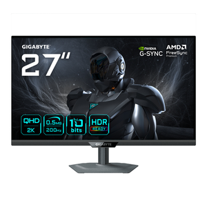 GIGABYTE G27Q20 Monitor Gaming 27” QHD - 2560 x 1440, 200Hz, 0.5ms, Compatible con G-Sync, FreeSync Premium, HDR10, HDMI 2.0, Di