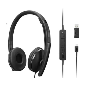 Lenovo 4XD1M39029 auricular y casco Auriculares Alámbrico Diadema USB Tipo C Negro