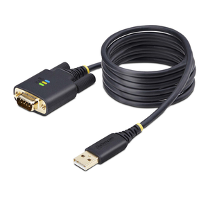 StarTech.com Cable Adaptador USB a Serie DB9 RS232 FTDI de 2m - Retención COM - Tornillos DB9 Intercambiables - USB-A a DB9 RS23
