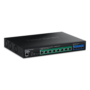 Trendnet TPE-7124SBF switch Gestionado 10G Ethernet (100/1000/10000) Energía sobre Ethernet (PoE) Negro