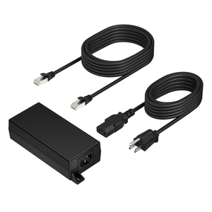 HP Poly PoE++ 65W 2.5G Adapter with 3.66m CAT6A Cable and Power Cord Negro