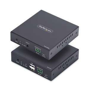 StarTech.com Extensor KVM HDMI 4K 60Hz por Redes Ethernet IP - Alargador KVM HDMI y USB por Ethernet - Sin Controladores - Juego