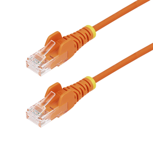 StarTech.com Cable de Red Ethernet CAT6 Delgado sin Enganches Naranja de 15m - Cable RJ45 Snagless Slim 28AWG - Alambre de Cobre