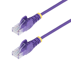 StarTech.com Cable de Red Ethernet CAT6 Delgado sin Enganches Morado de 1m - Cable RJ45 Snagless Slim de 28AWG - Alambre de Cobr