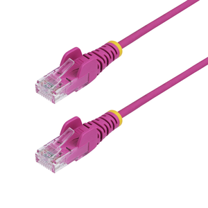 StarTech.com Cable de Red Ethernet CAT6 Delgado sin Enganches Rosa de 50cm - Cable RJ45 Snagless Slim 28AWG - Alambre de Cobre P
