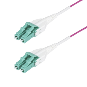 StarTech.com Cable de Fibra Óptica Multimodo OM4 LC a LC UPC de 30m - 50/125µm - 40G/100G - Violeta Érica - LOMMF/VCSE - Cable U