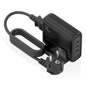 AISENS Cargador Sobremesa GaN 140W, 3x USB-C PD3.1 QC4.0 QC5.0, 1x USB-A QC3.0, Negro