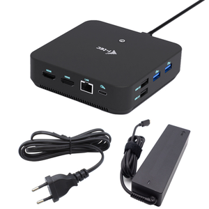 i-tec USB-C DP Dual HDMI Docking Station with Power Delivery 100 W + Universal Charger 100W