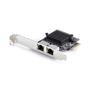 StarTech.com Tarjeta de Red Ethernet PCI Express de 2 Puertos Gigabit 5G - Tarjeta Adaptador Ethernet PCI-E Chipset RTL8126 - Ta