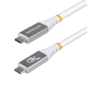 StarTech.com Cable USB4 1m - Cable USB-C Certificado USB-IF - 80Gbps - Cable USB Tipo C - PD de 240W - 8K120/4K240 - DP 2.1 - DP