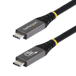 StarTech.com Cable USB4 1m - Cable USB-C Certificado USB-IF - 80Gbps - Cable USB Tipo C - PD de 240W - 8K120/4K240 - DP 2.1 - DP