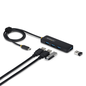StarTech.com Hub USB-C de 4 Puertos A - 5 Gbps - Ladrón USB Alimentado por el Bus - Concentrador Tipo C a 4 Puertos A - Plástico