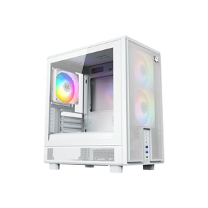 XYZ ATOM, Cristal Templado, Malla, 3x Pulsar 120mm A-RGB, PWM, Tipo C, M-ATX, Blanca