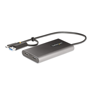 StarTech.com Adaptador USB-C a HDMI Doble - USB Tipo C a 2 Monitores HDMI - 4K 60Hz - Entrega de Alimentación PD de 100W con Pas
