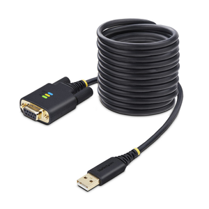 StarTech.com Cable Adaptador USB a Serie de Módem Nulo de 3m - Retención COM - Tornillos Intercambiables DB9 - USB a RS232 - Ser
