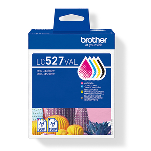 Brother LC527VAL cartucho de tinta 4 pieza(s) Original Negro, Cian, Magenta, Amarillo