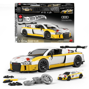 Set de Construccion Hot Wheels Elite Mattel Brick Shop Building Set 1/16 15 Audi R8 LMS