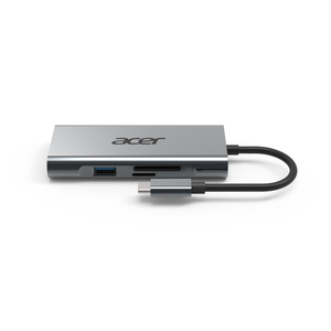 Acer GP.DCK11.00N base para portátil y replicador de puertos Alámbrico USB 3.2 Gen 1 (3.1 Gen 1) Type-C Plata