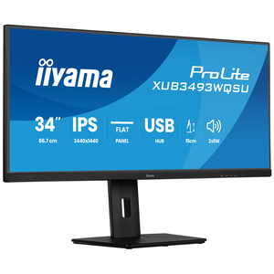 iiyama ProLite XUB3493WQSU-B6 pantalla para PC 86,4 cm (34") 3440 x 1440 Pixeles UltraWide Quad HD LED Negro