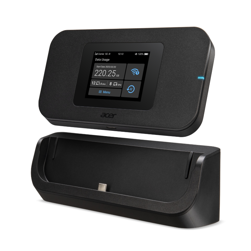 Acer Connect Enduro M4D router inalámbrico Doble banda (2,4 GHz / 5 GHz) 5G Negro