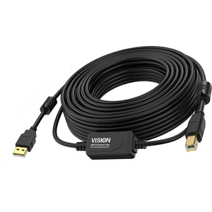Vision TC 10MUSB+/BL/2 cable USB USB 2.0 10 m USB A USB B 0,48 Gbit/s Negro