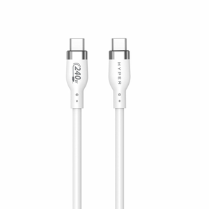 HYPER HJ4002WHGL cable USB USB 2.0 2 m USB C 0,48 Gbit/s 240 W Blanco