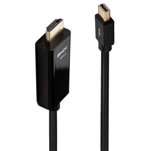 Lindy 36928 adaptador de cable de vídeo 3 m Mini DisplayPort HDMI tipo A (Estándar) Negro