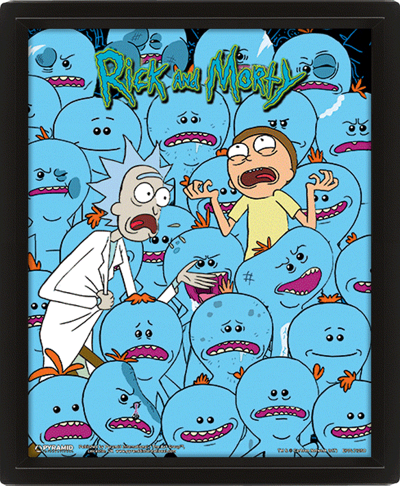 Cuadro 3D Rick & Morty: Mr. Meeseeks-360