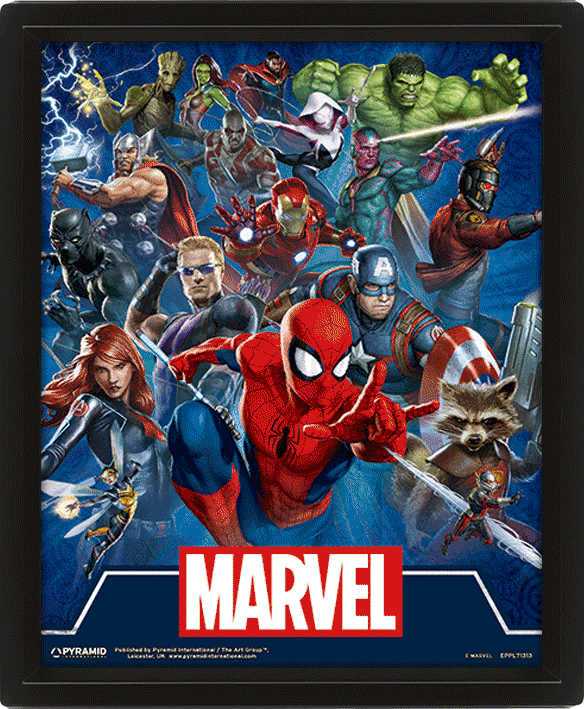 Cuadro 3D Marvel: Cinematic Icons-360