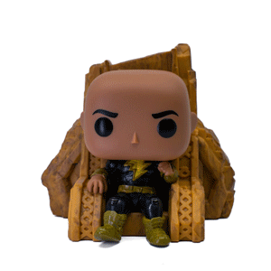 Figura Pop Black Adam Deluxe: Black Adam en trono-360