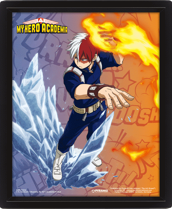 Cuadro 3D My Hero Academia: Shoto Todoroki-360