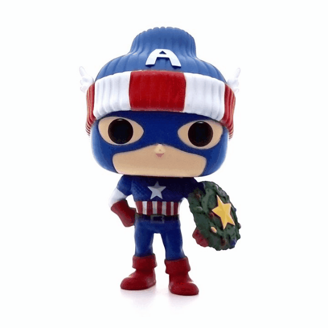 Figura Pop Marvel Holidays: Capitán América-360