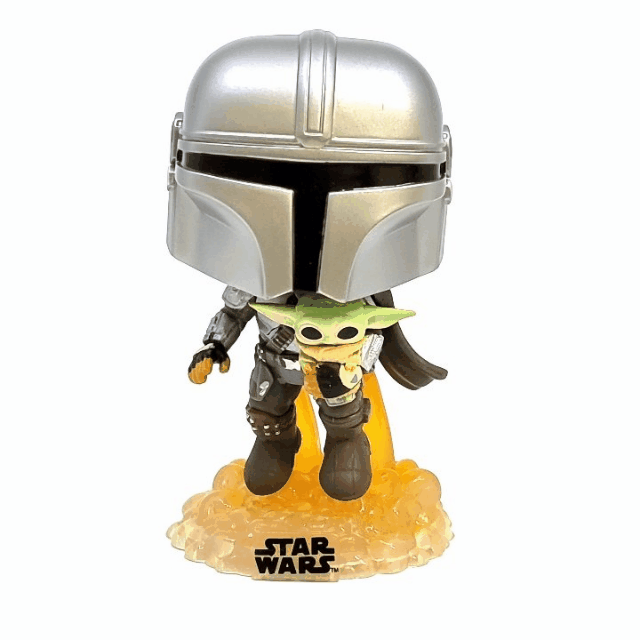 Figura POP Star Wars The Mandalorian Mando Flying with Jet Pack-360