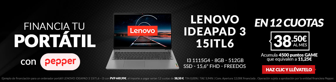 Portátil Lenovo Ideapad 3 en GAME.es