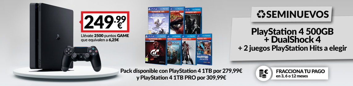 Packs Consolas PS4 en GAME.es