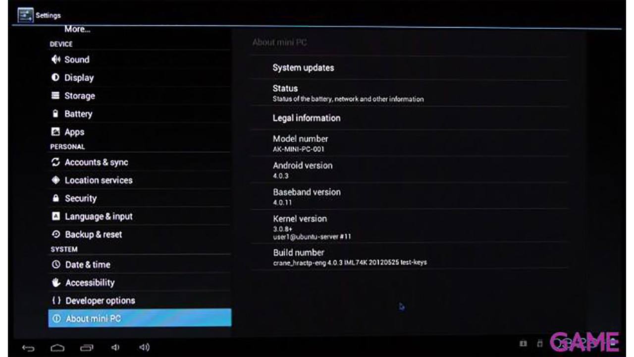Mini PC para Android 4.0-5