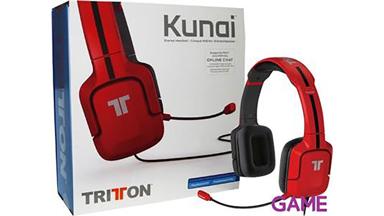 Auriculares Tritton Kunai Rojos PS3-PS4-0
