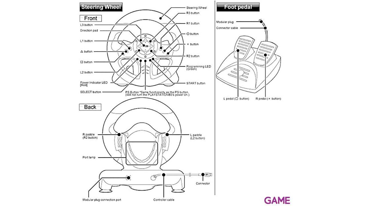 Volante Racing Wheel 3 Hori -Licencia Oficial Sony--0