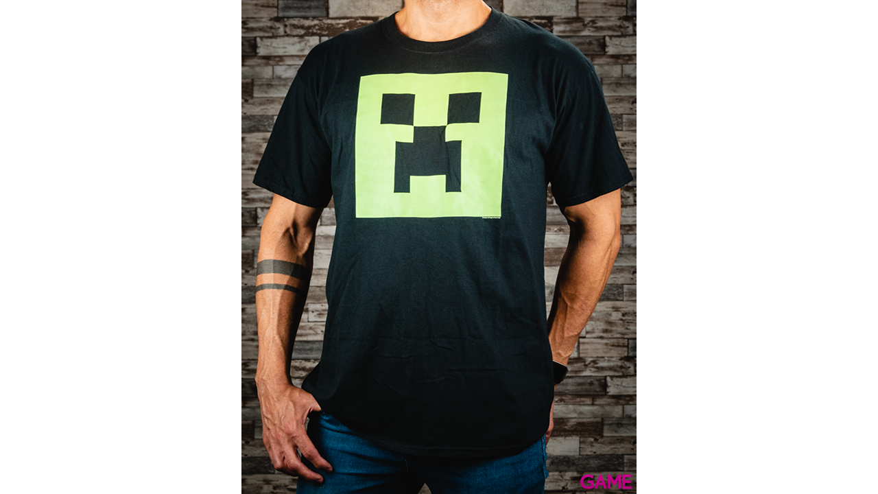 Camiseta Minecraft Creeper Glow in Dark Talla L-0