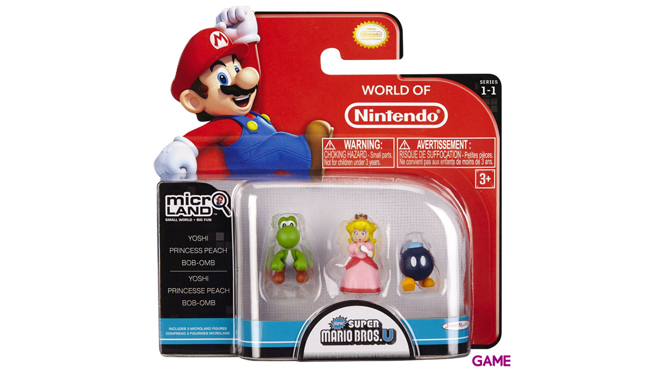 Pack de 3 Microfiguras Mario 2cm Serie 1-1